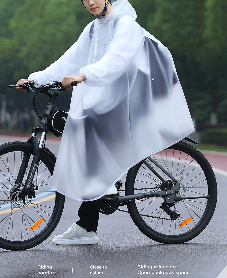 Herren-Fahrrad-Regenmantel, lang, Vollkörperschutz