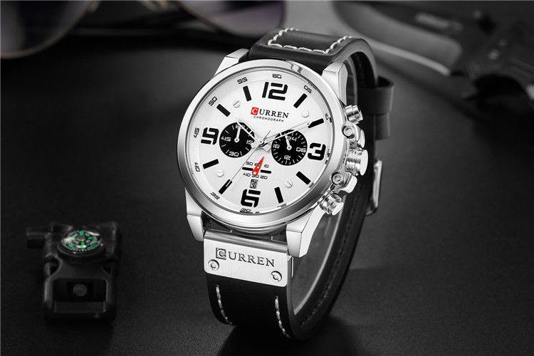 CURREN 8314 erkek saati, kronograf, su geçirmez