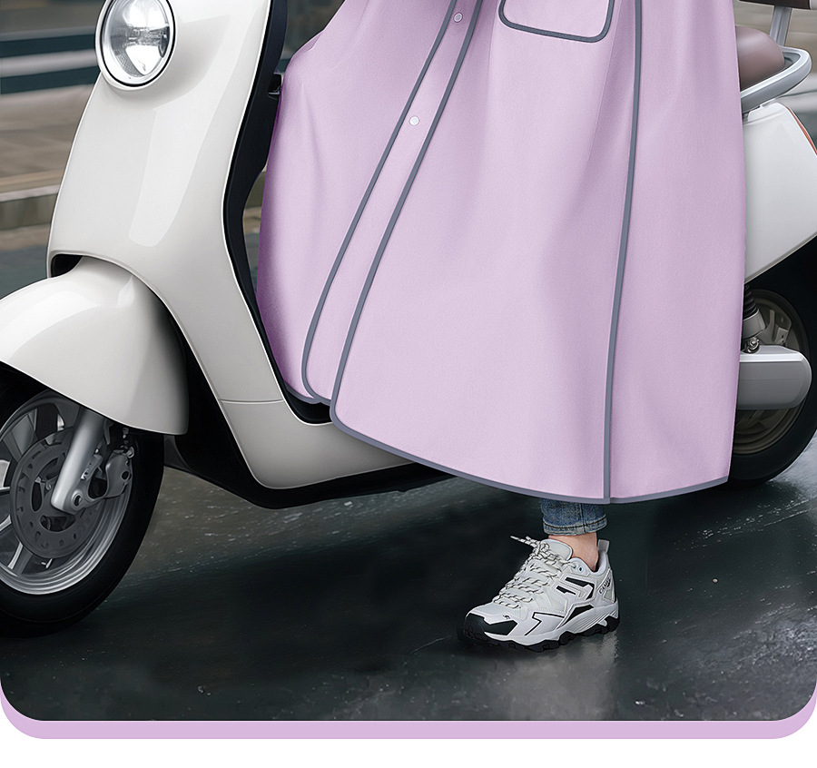 Long raincoat, full body coverage for electric bikes