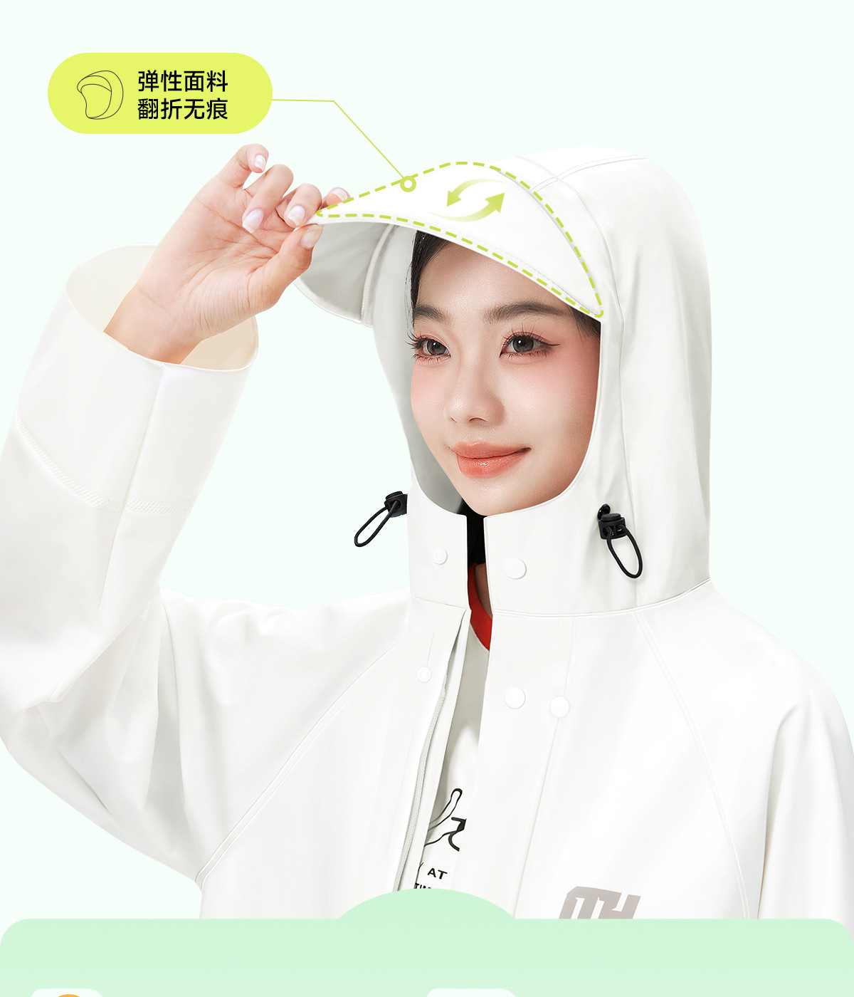 Damen Regenponcho, lang Ganzkörper, für Elektroroller