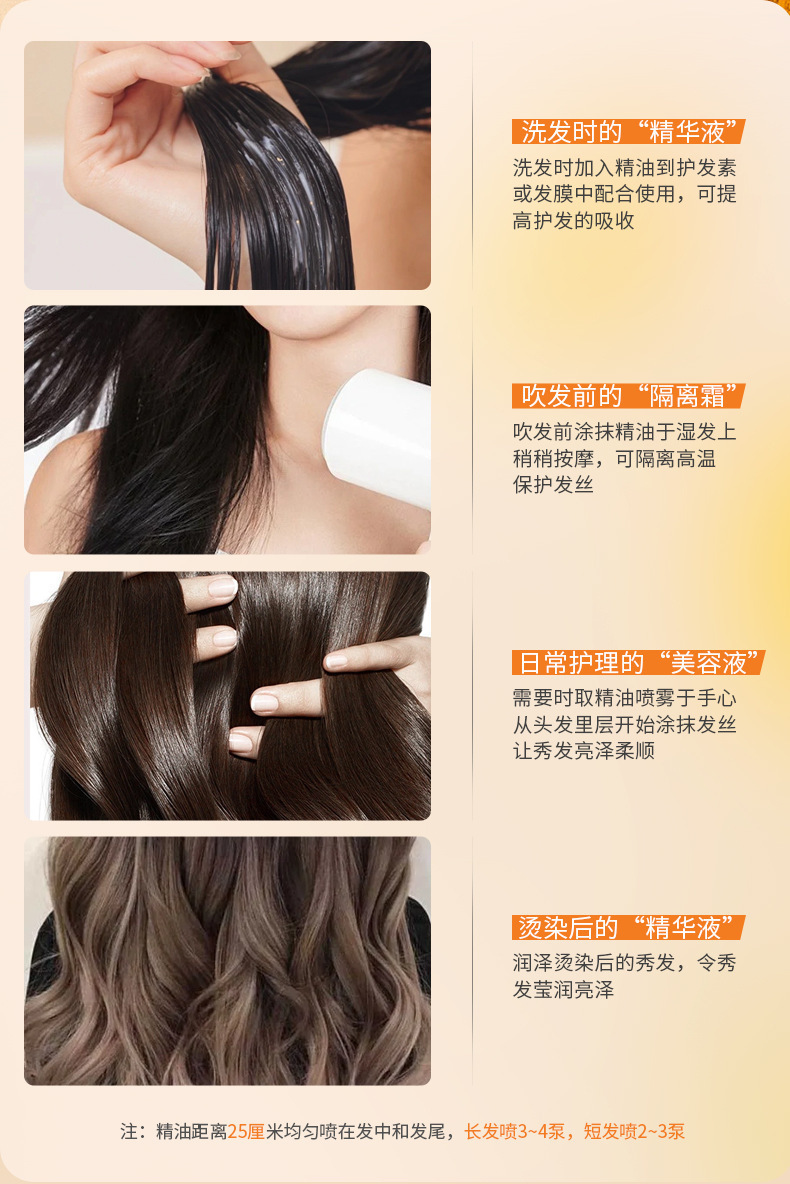Mingxizhi Haarpflege-Essenzöl-Spray Antistatisch glättend