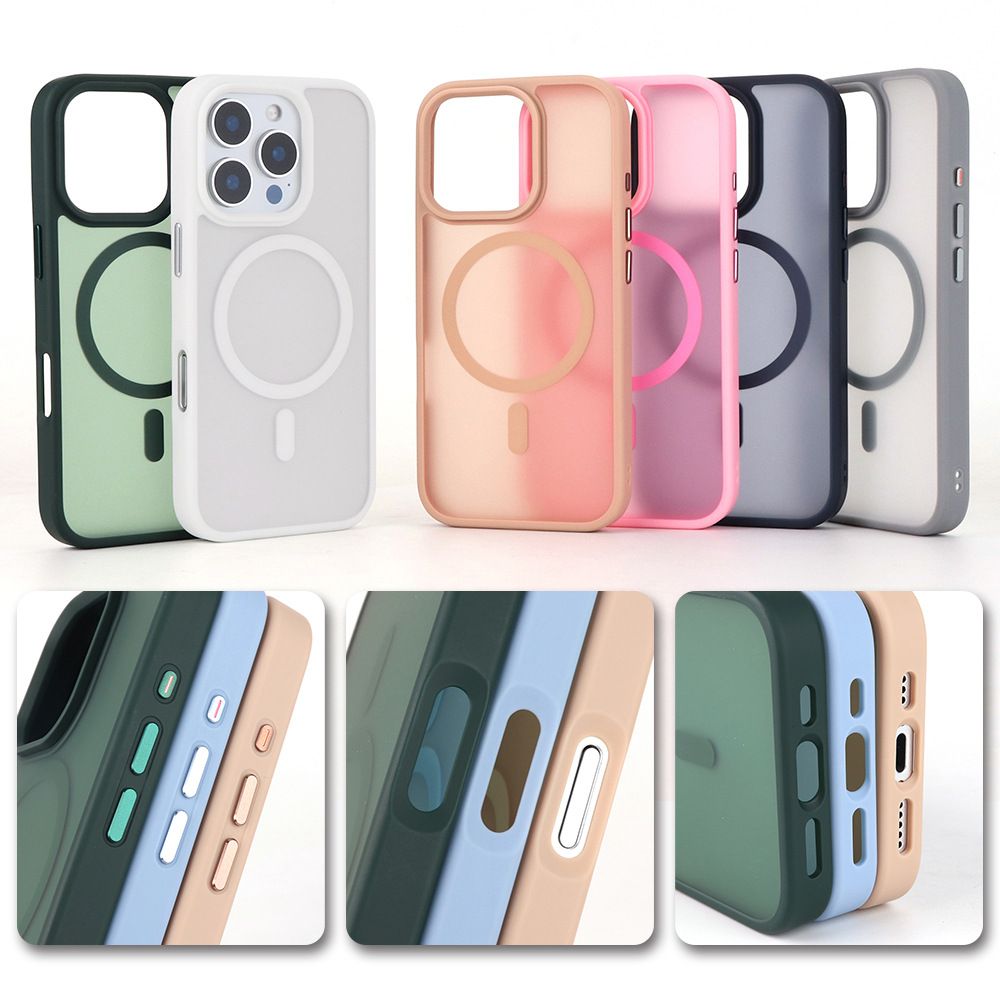 Apple iPhone 16 Plus deri hissi kılıf, göl mavisi, manyetik