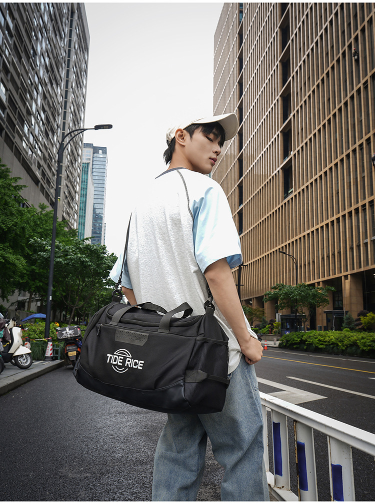 Oxford Cloth Fitness Bag, Dry-Wet Separation, Large Capacity