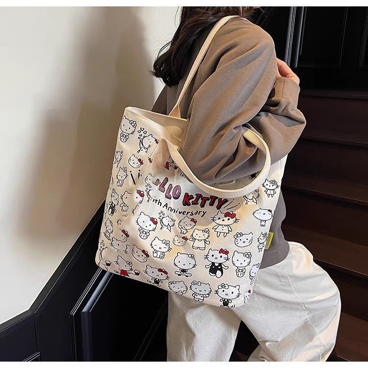 Gingham Leinwand Handtasche, süßes frisches Design, kleine Umhängetasche