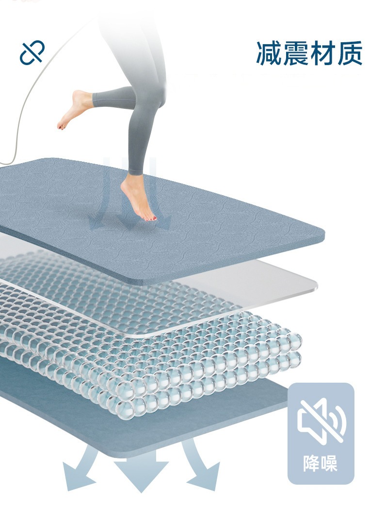 2-Meter-Yogamatte dickwandig rutschfest schallisoliert