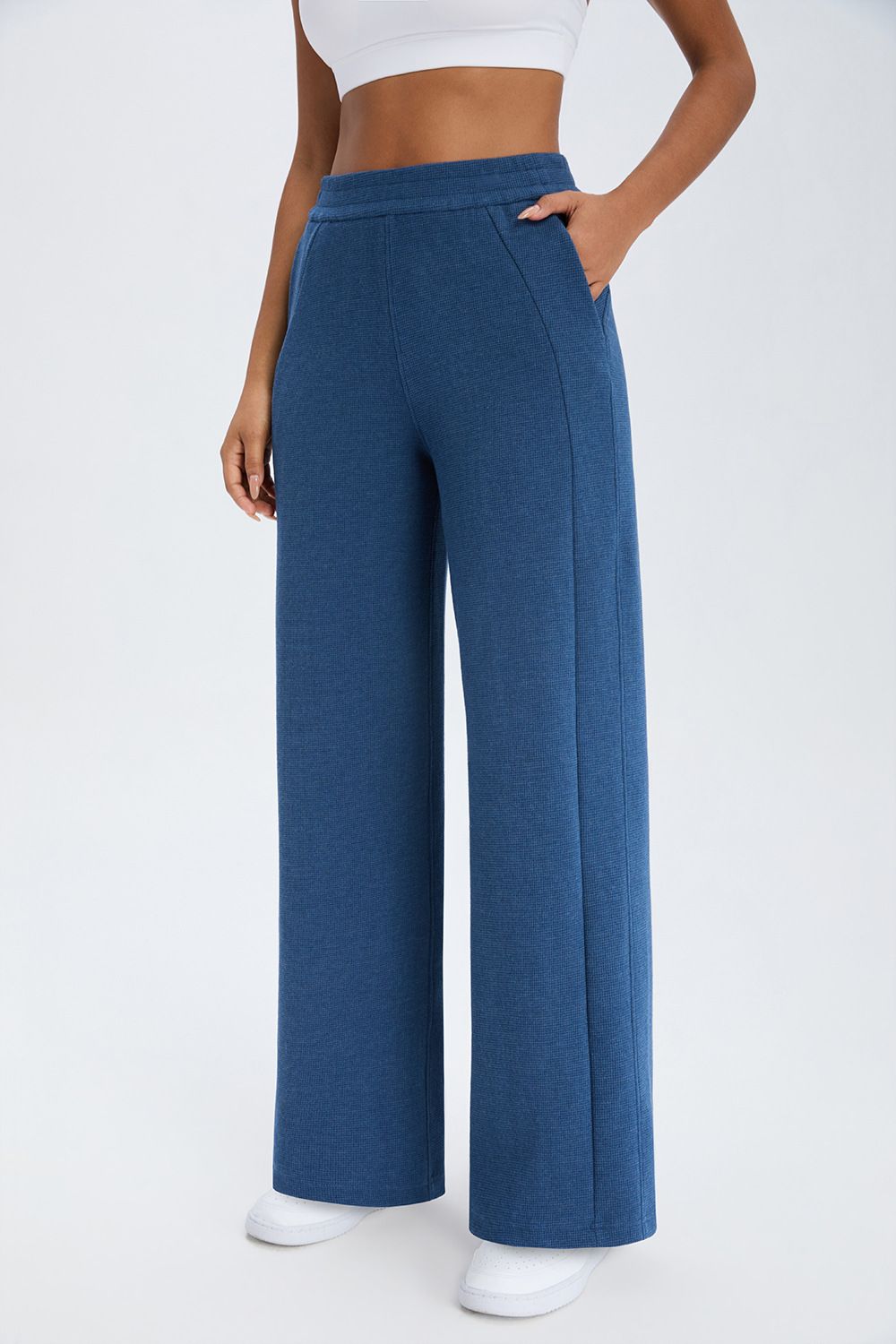 Athena Lulu waffle yoga pants, high waist, straight leg