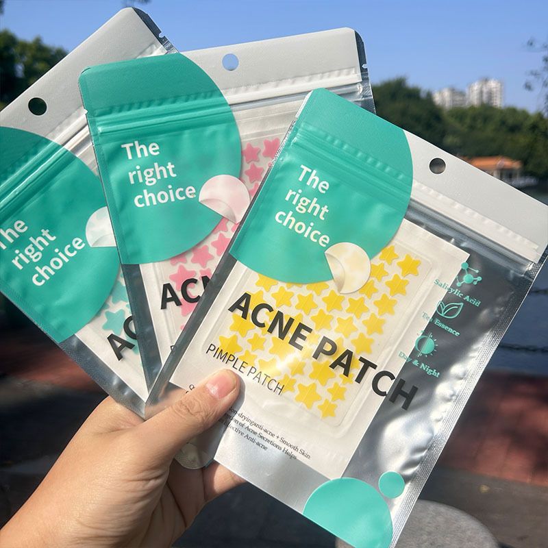 长白山创口贴超薄星星水胶体痘痘贴彩色可爱40粒祛痘吸浓粉刺便携