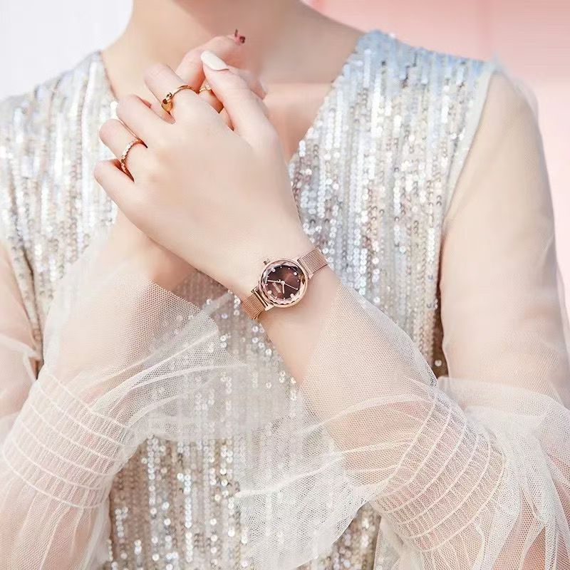Women's quartz watch, minimalist design, Korean style