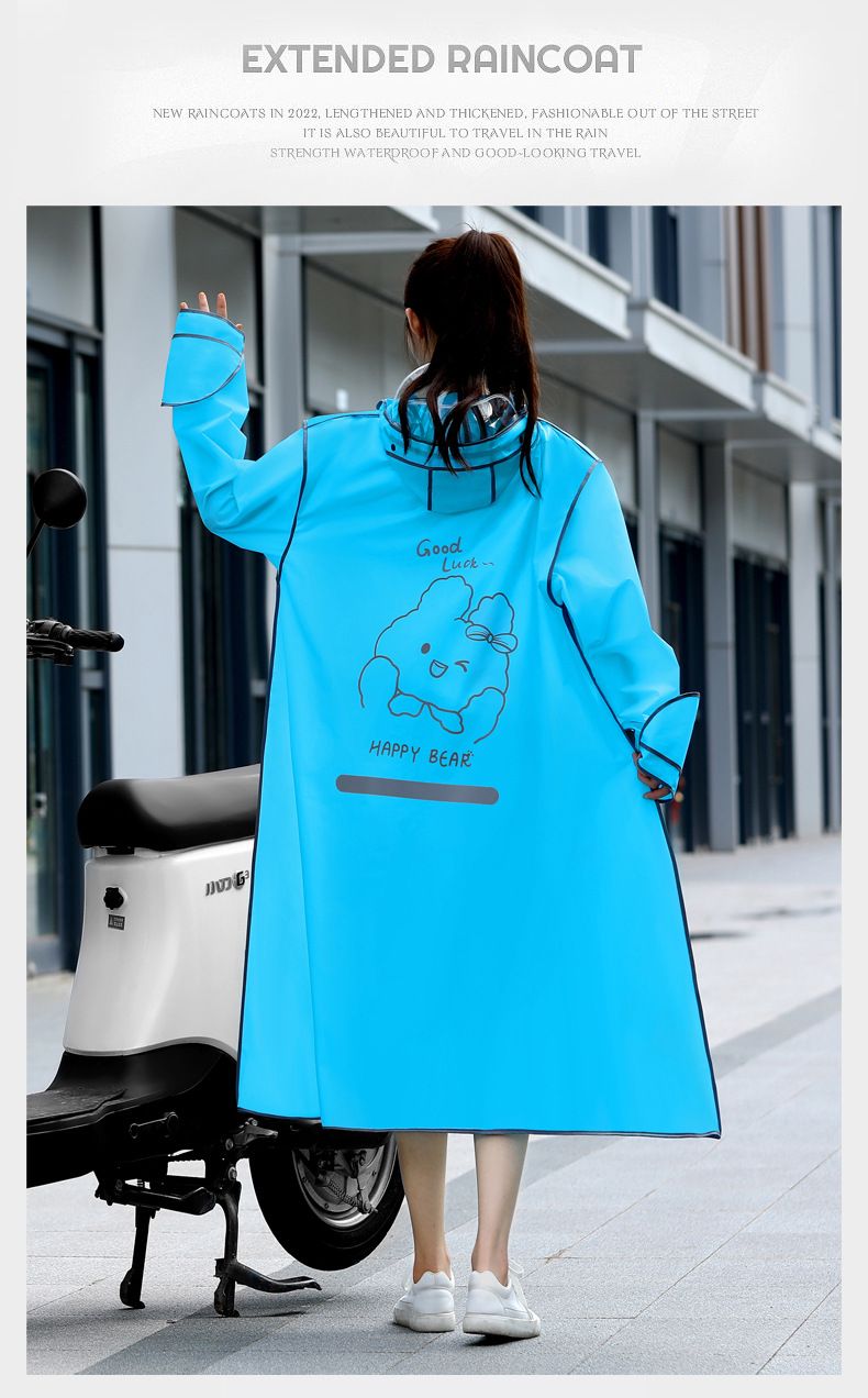 Full-body waterproof raincoat for e-scooter and bicycle