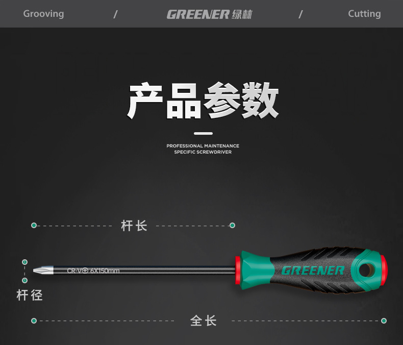 Screwdriver set, Phillips and flat head, high hardness