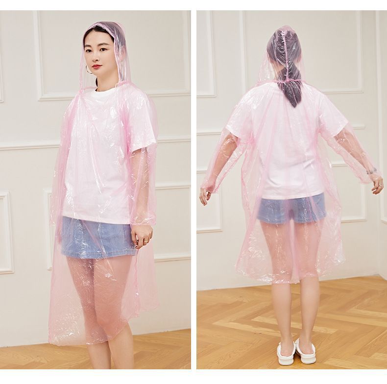 Green disposable thickened raincoat one-piece