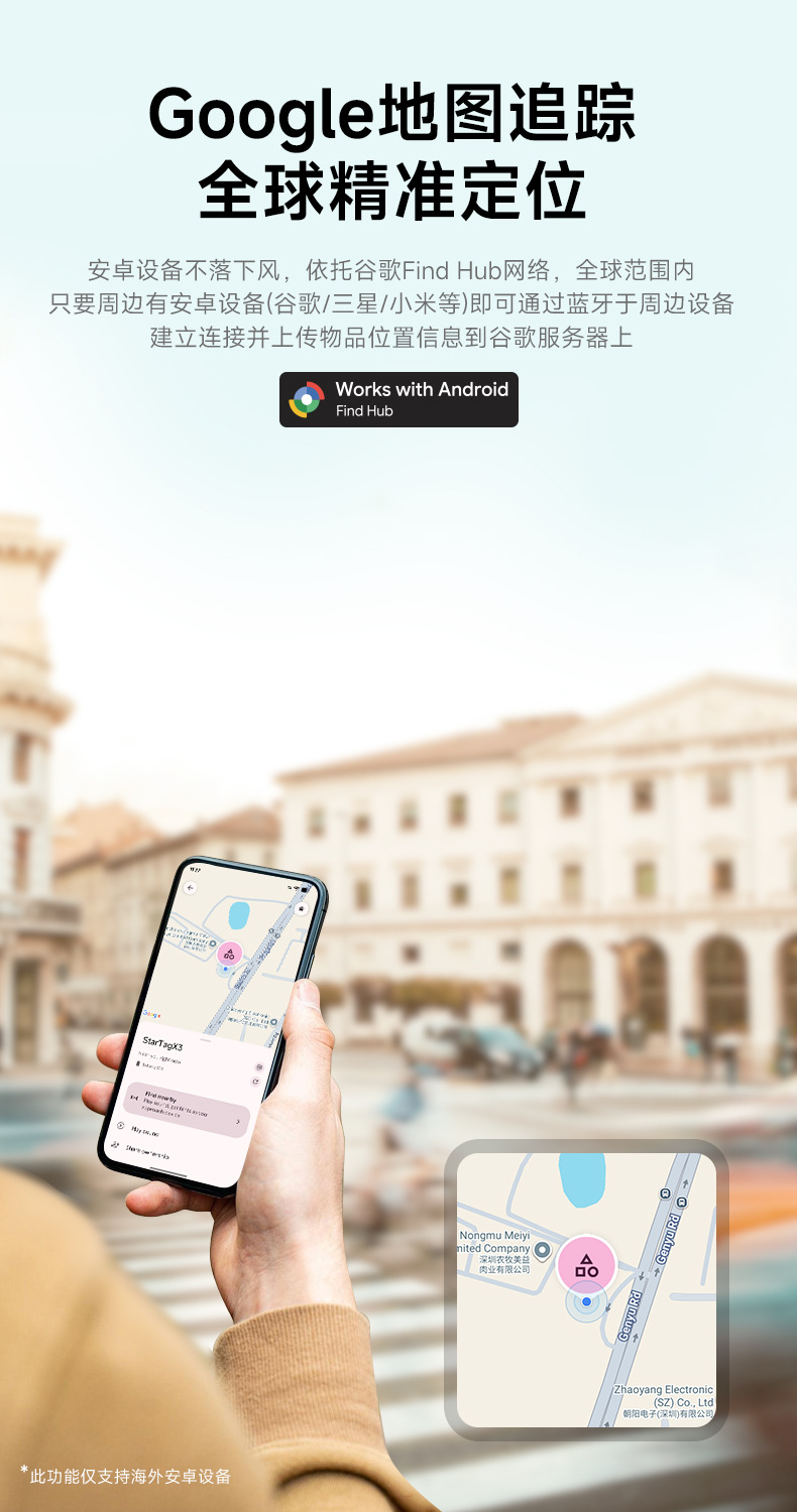 Positionsbestimmungsgerät für Apple und Android FindHub