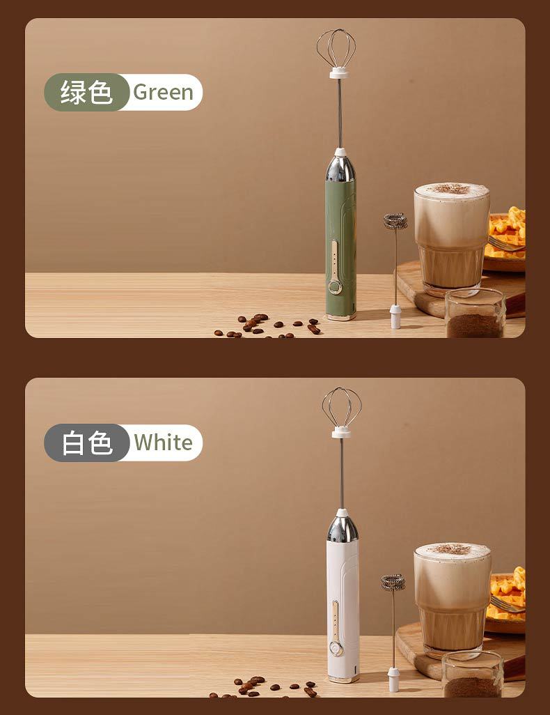 Cordless electric handheld mixer for cake and coffee