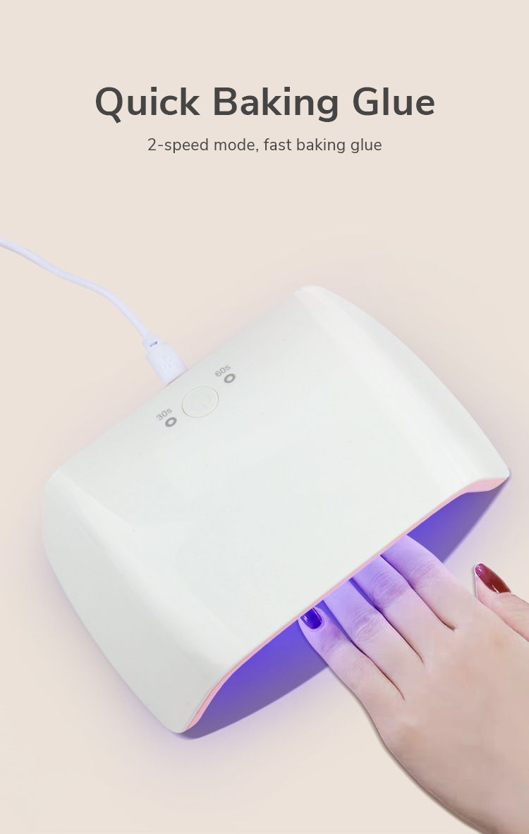 CJ-L016 portable nail lamp, USB, square design