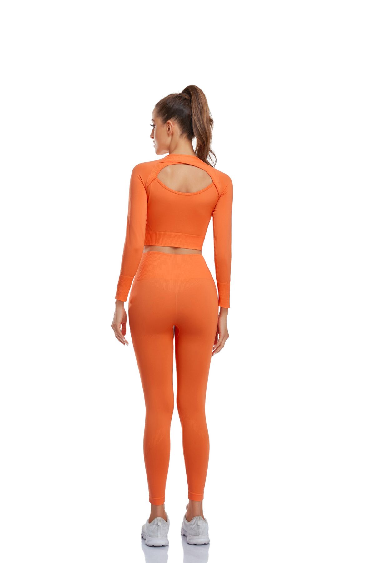 Avrupa ve Amerikan yeni yoga giyim seti profesyonel spor yoga pantolonları koşu kalça kaldırma dikişsiz spor çıplak sutyen toptan