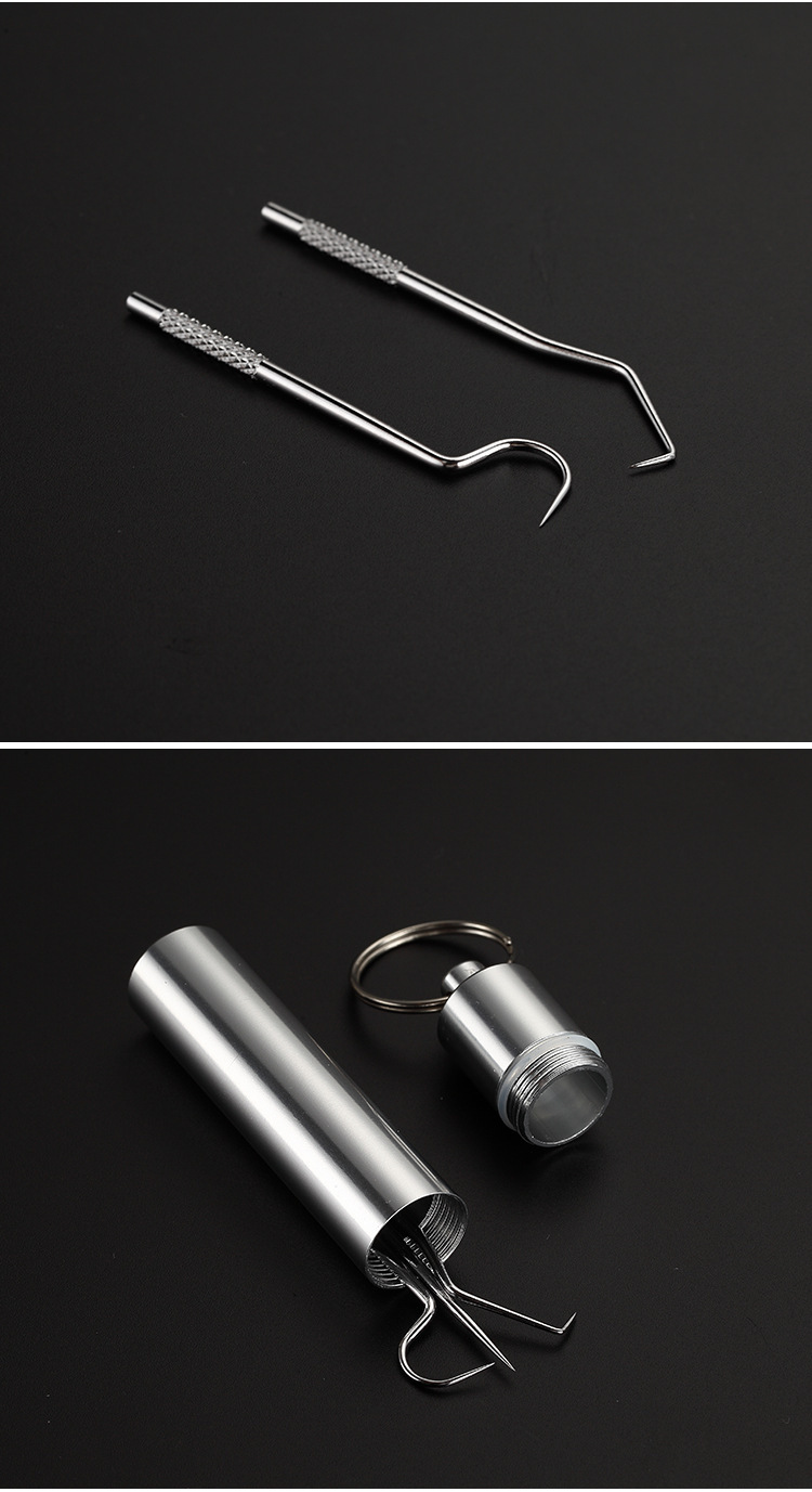 Stainless steel toothpick set for dental care