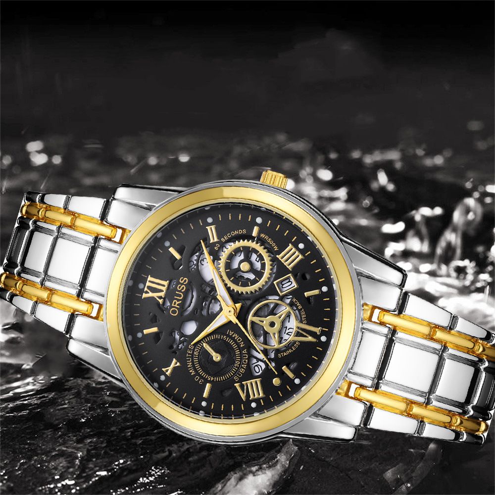 Men's quartz watch, business style, fully automatic