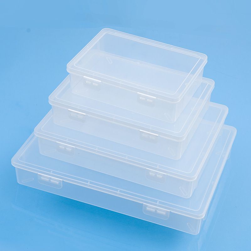 Aufbewahrungsbox, PP-Kunststoff, transparent, rechteckig, verstärkt