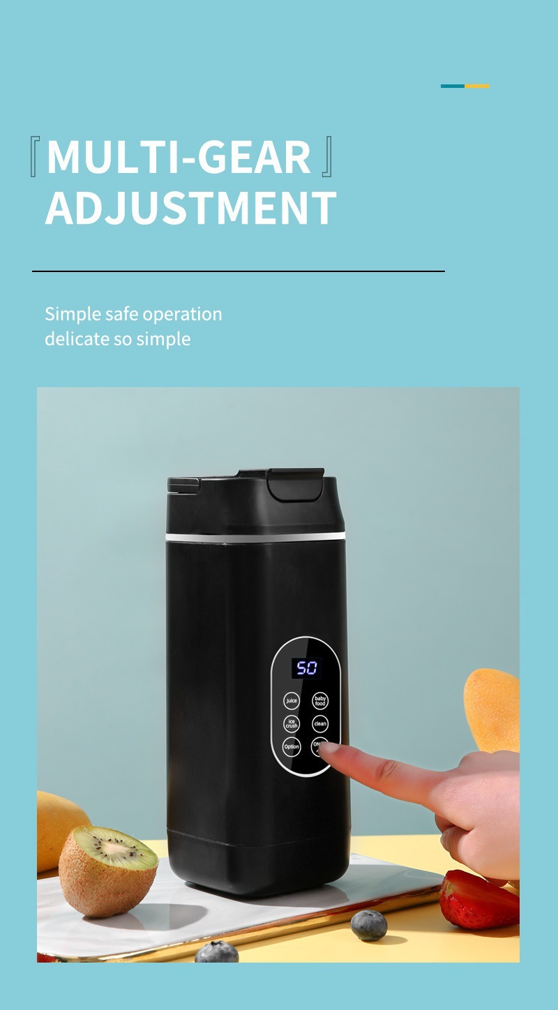 Portable USB rechargeable juicer, 12 blades, ice crusher