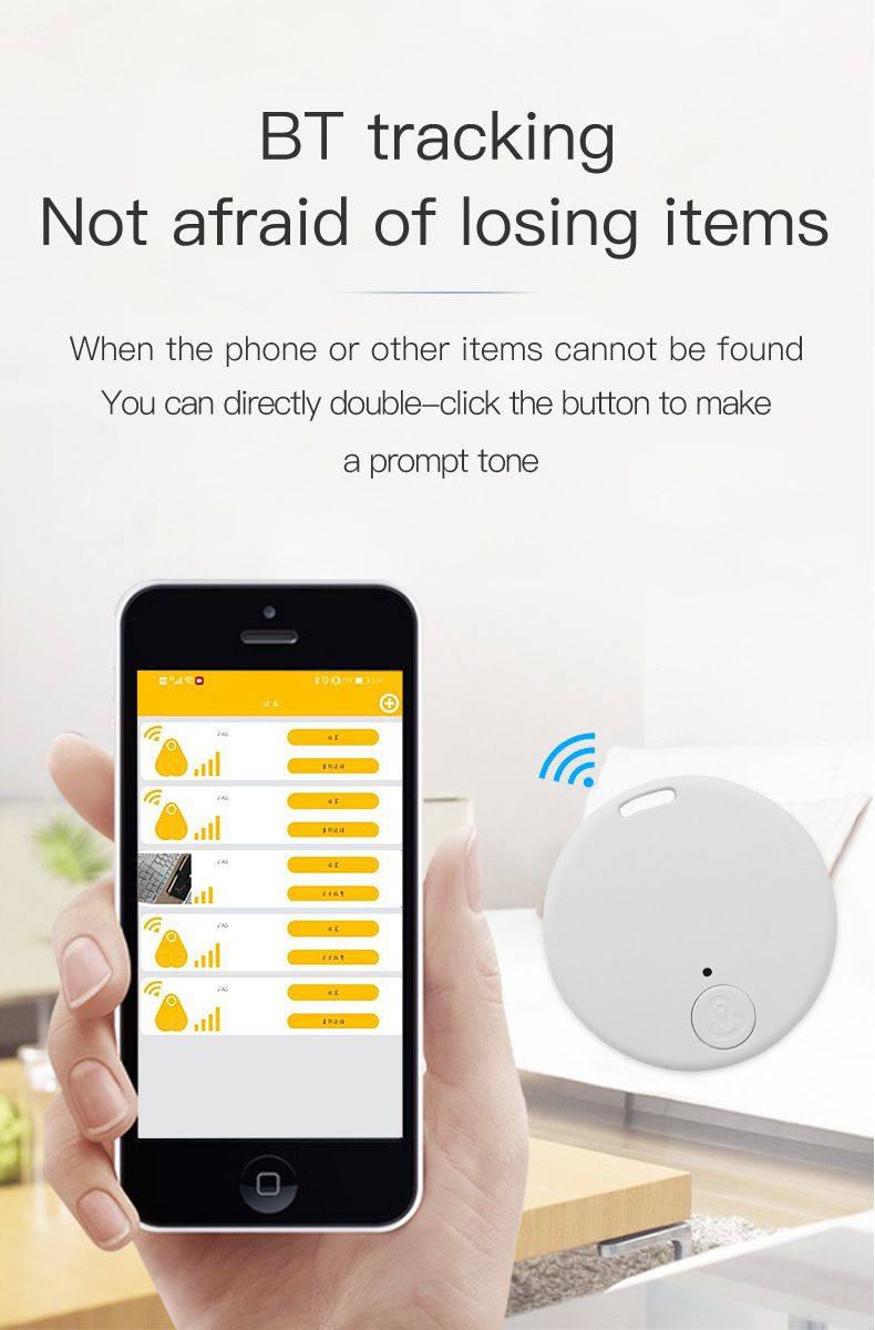 Round Bluetooth Tracker Ultra-Thin Anti-Loss Device