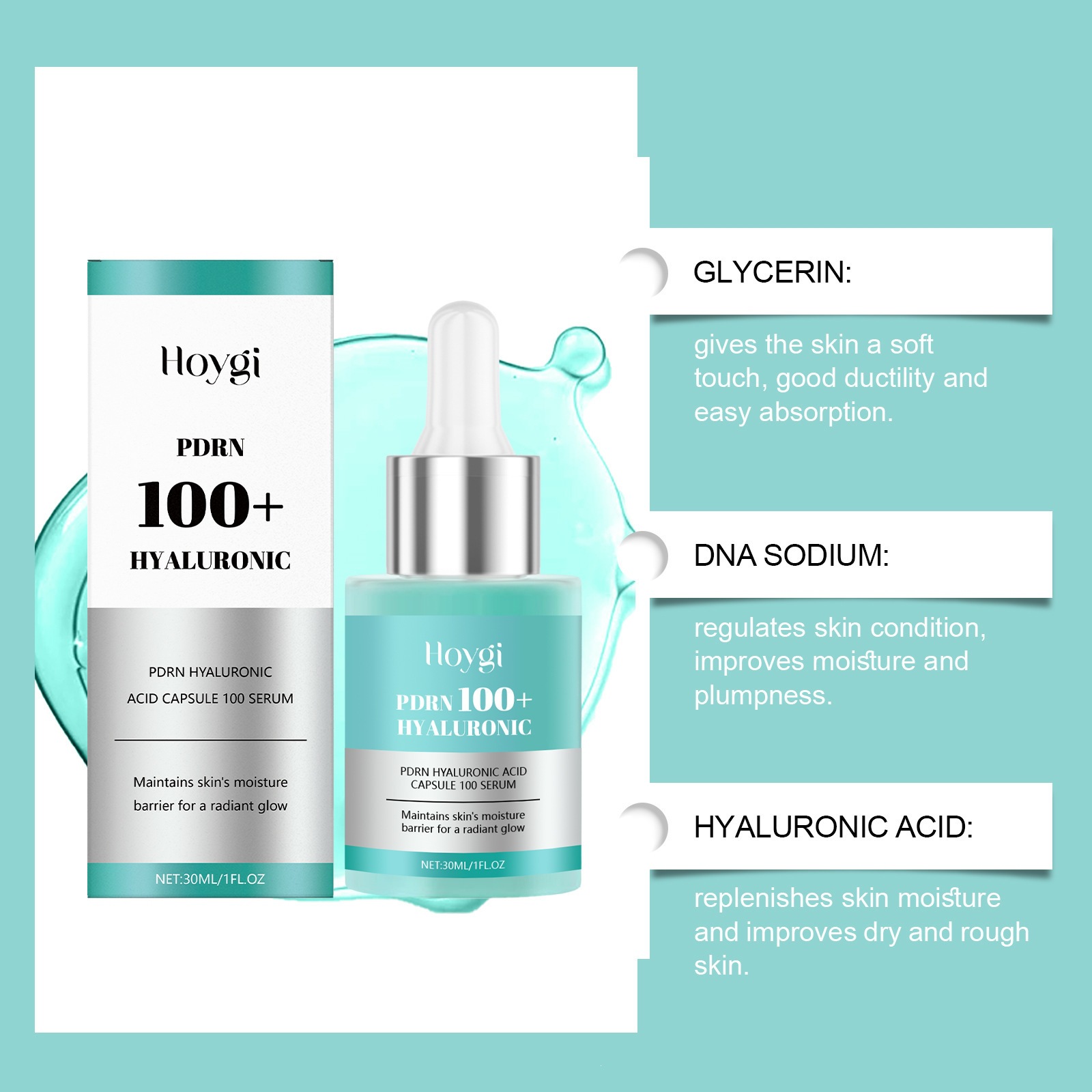 HOYGI Hyaluronsäure-Serum, feuchtigkeitsspendend für das Gesicht