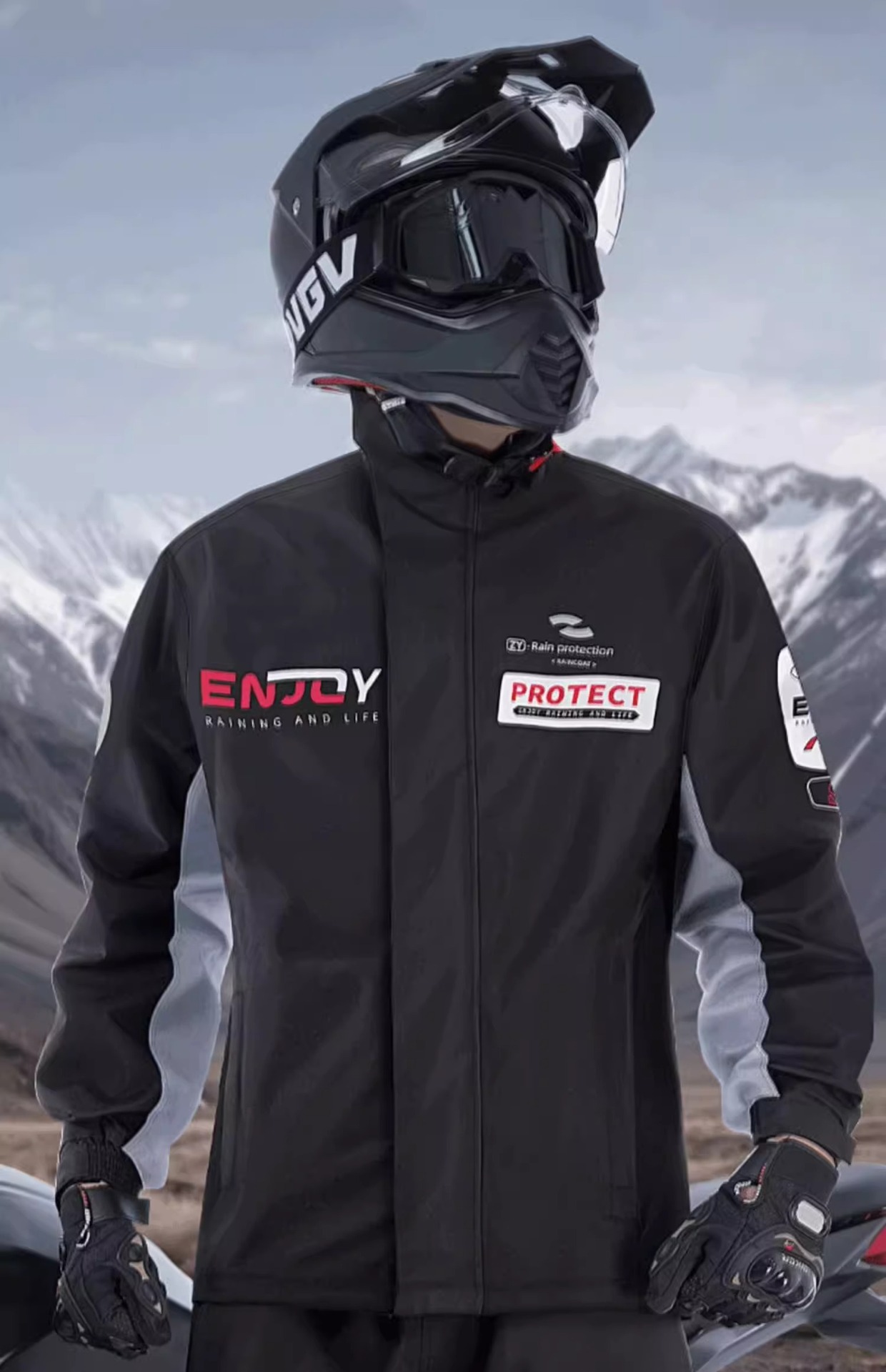 Heavy-duty waterproof motorcycle raincoat set