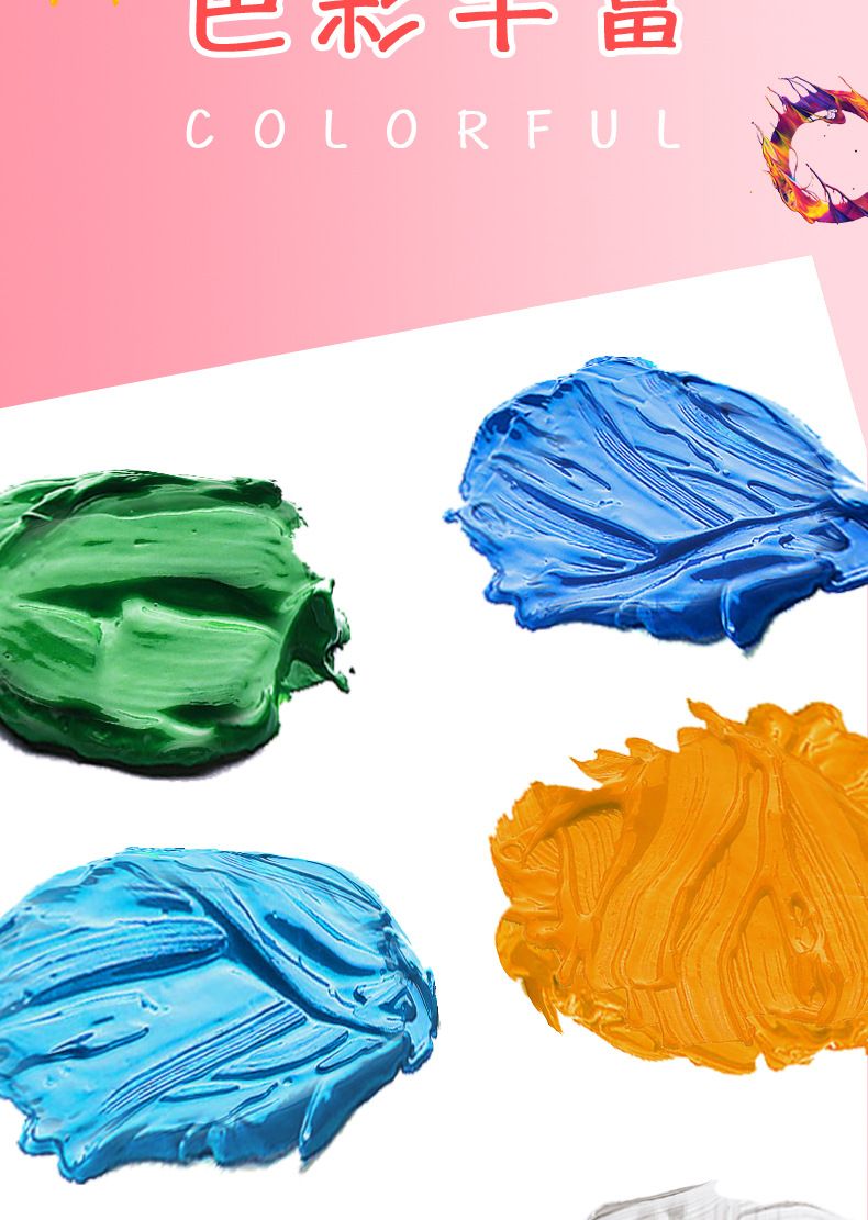 Acrylic paint set, UV-resistant, waterproof, fade-proof