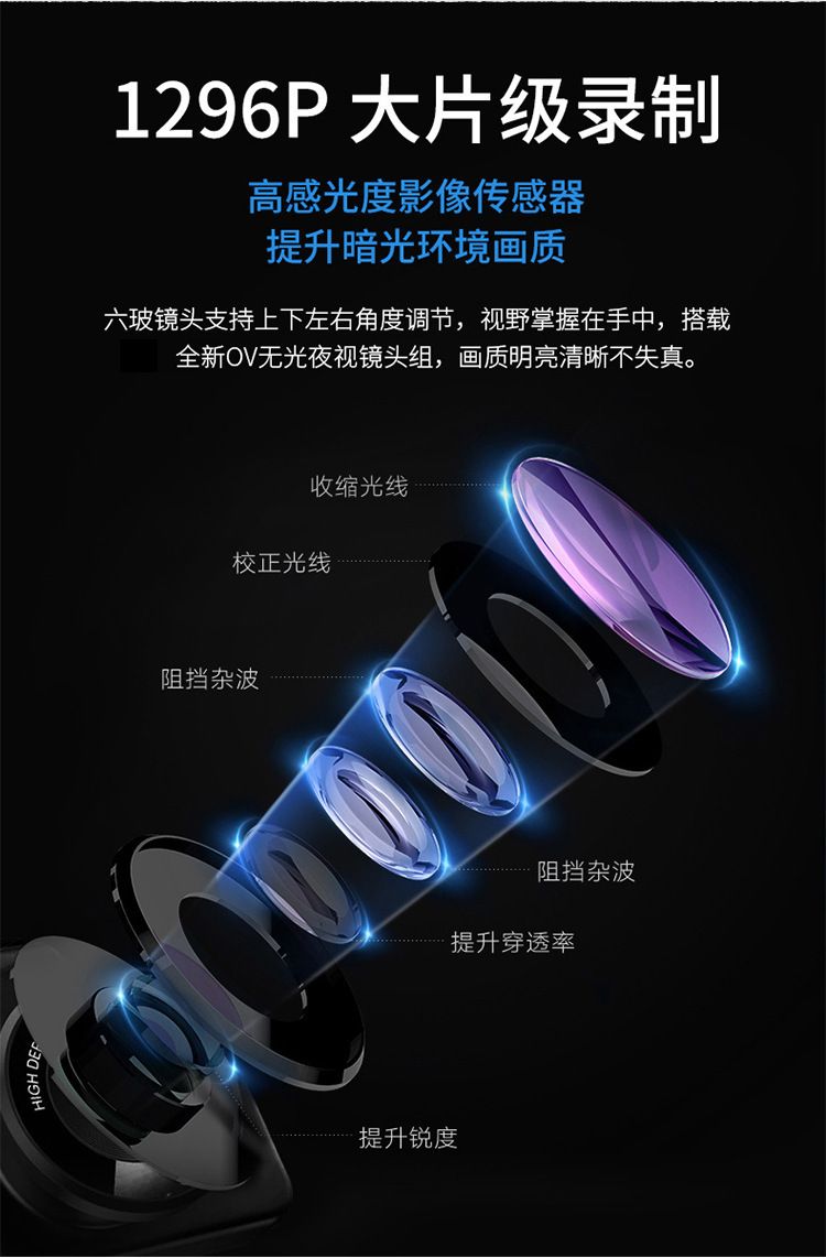3镜头行车记录仪高清倒车影像3镜头记录仪手机互联车载记录仪