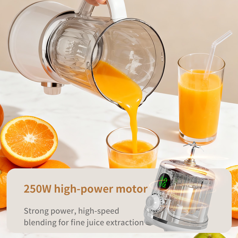 Entsaftungsmaschine für den Hausgebrauch, Obst- und Gemüseentsafter mit großem Fassungsvermögen, multifunktionaler Mixbecher, kleine Entsaftungsmaschine für eine Person