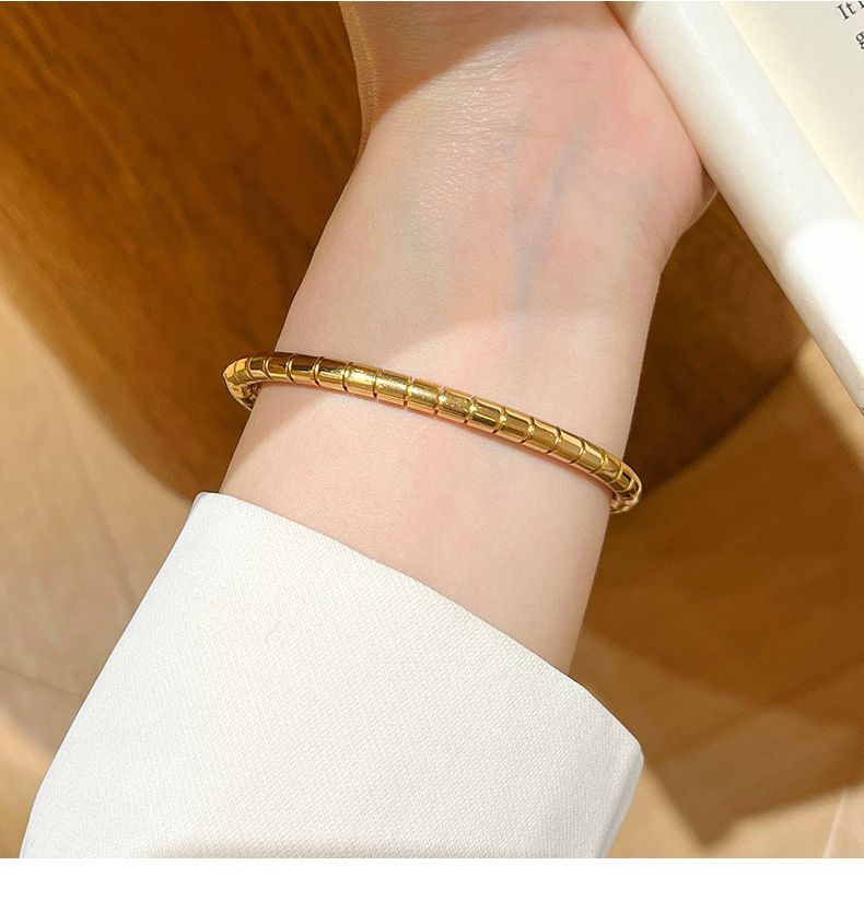 Titanium steel bracelet, silver, non-fading