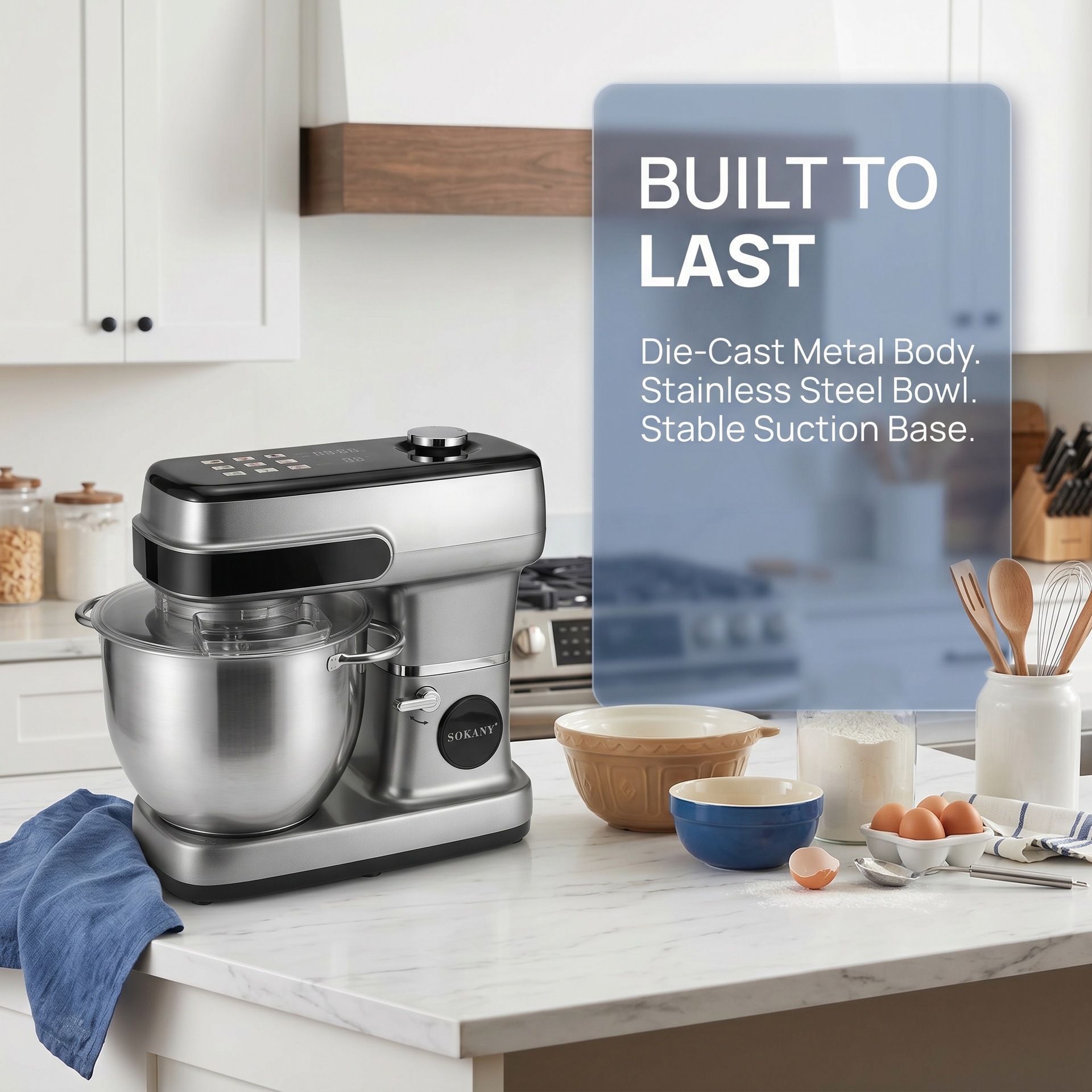 2200W electric stand mixer, 12L chef machine