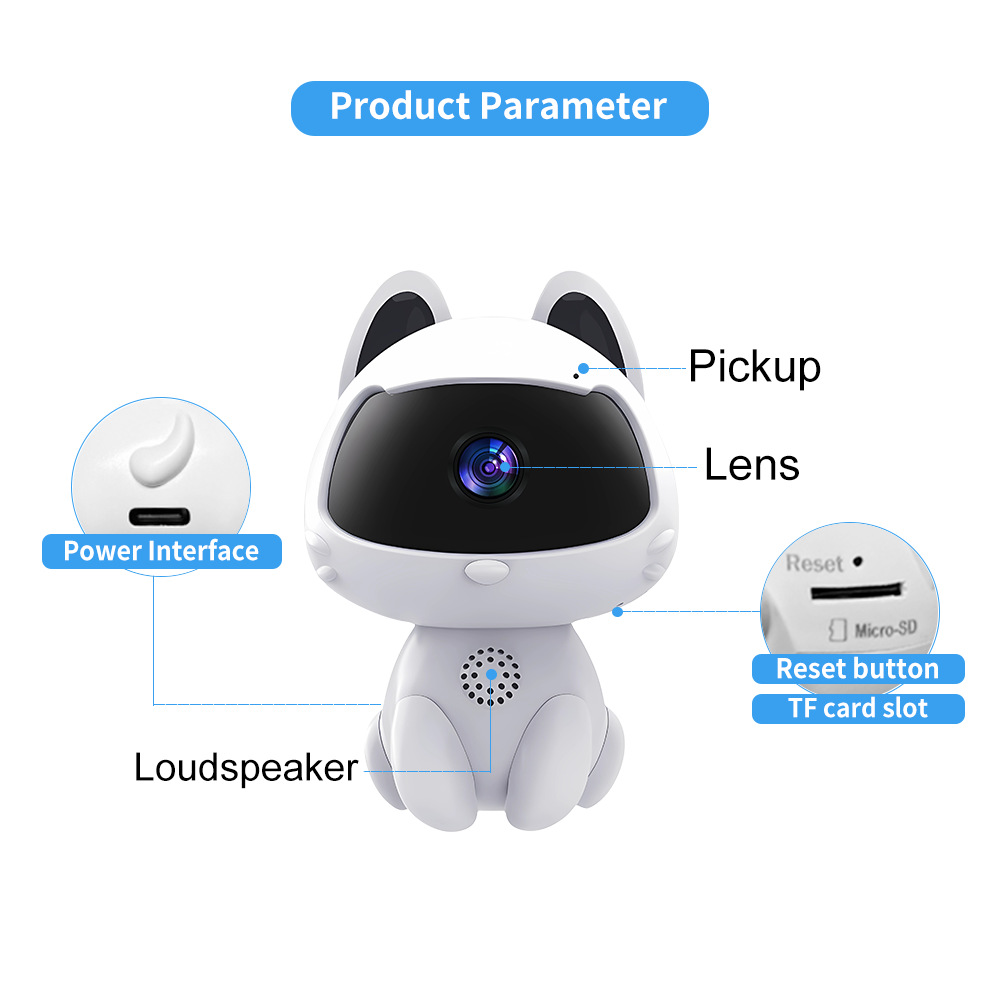 K9 wireless pet camera, HD, night vision, smart security