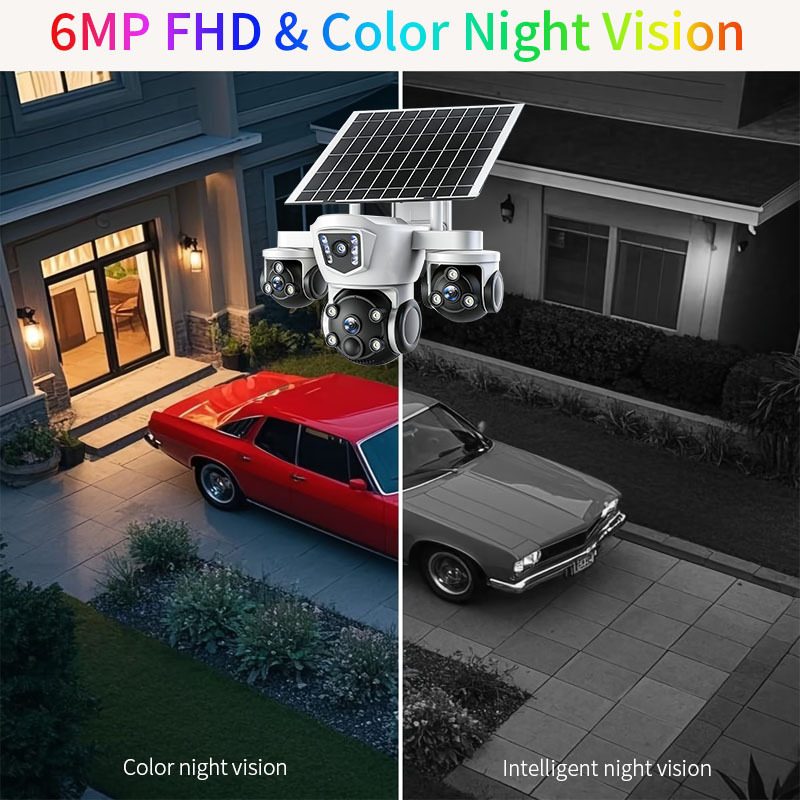 Solar-powered security camera, 4G, outdoor, waterproof