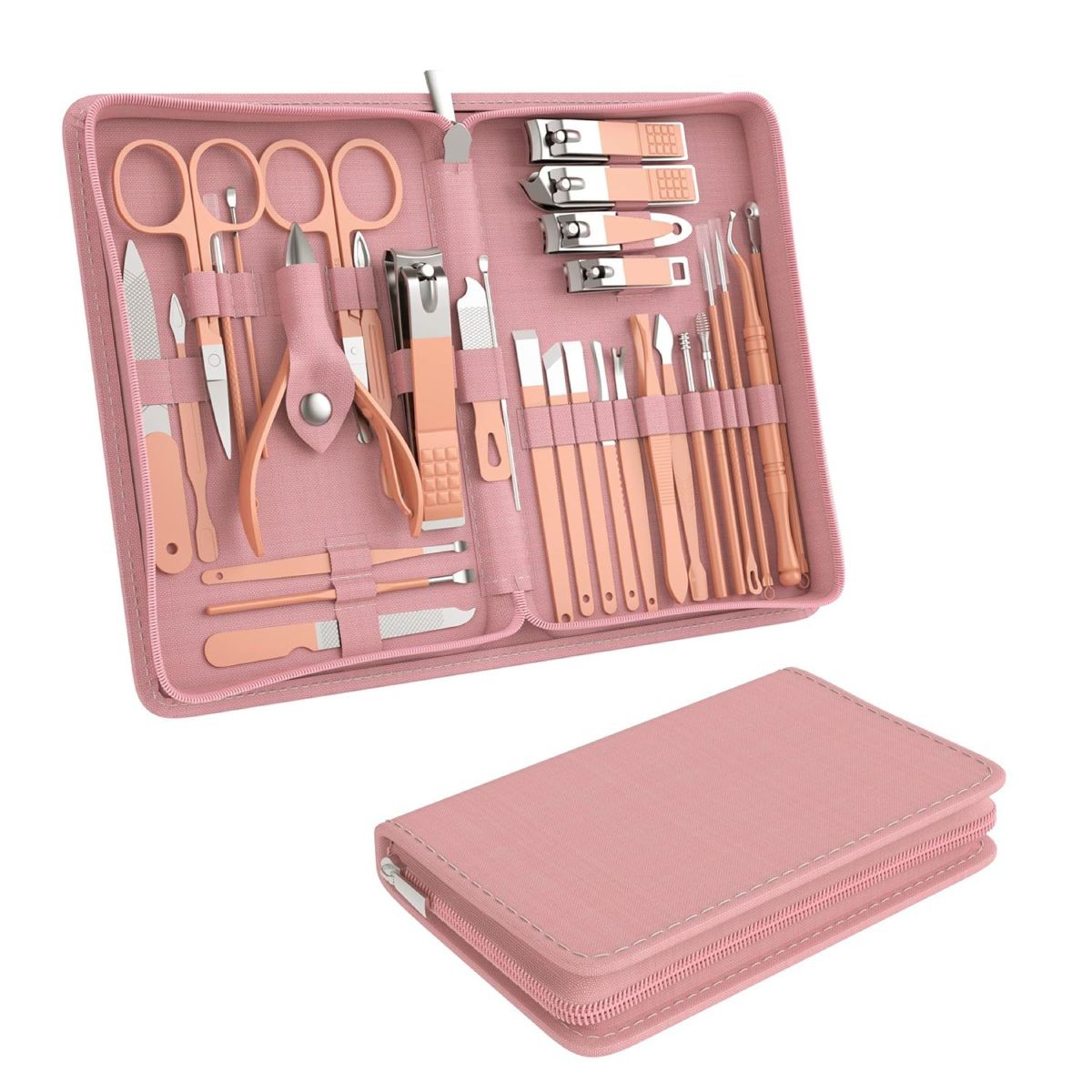 Nagelkunst-Werkzeugset 30-teilig mit Reißverschluss-Etui