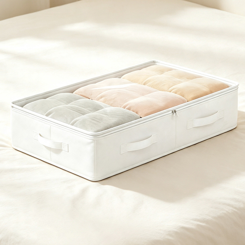 White Under-Bed Storage Box Foldable