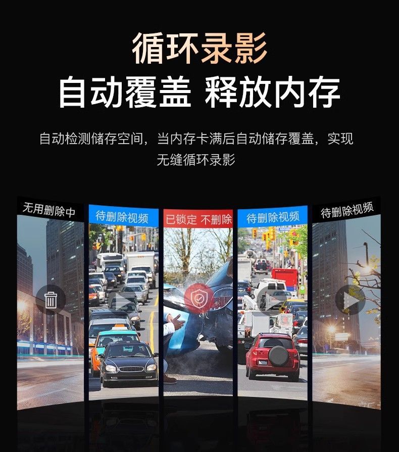 10 inch 1080P Dual Lens Dashcam Rearview Mirror