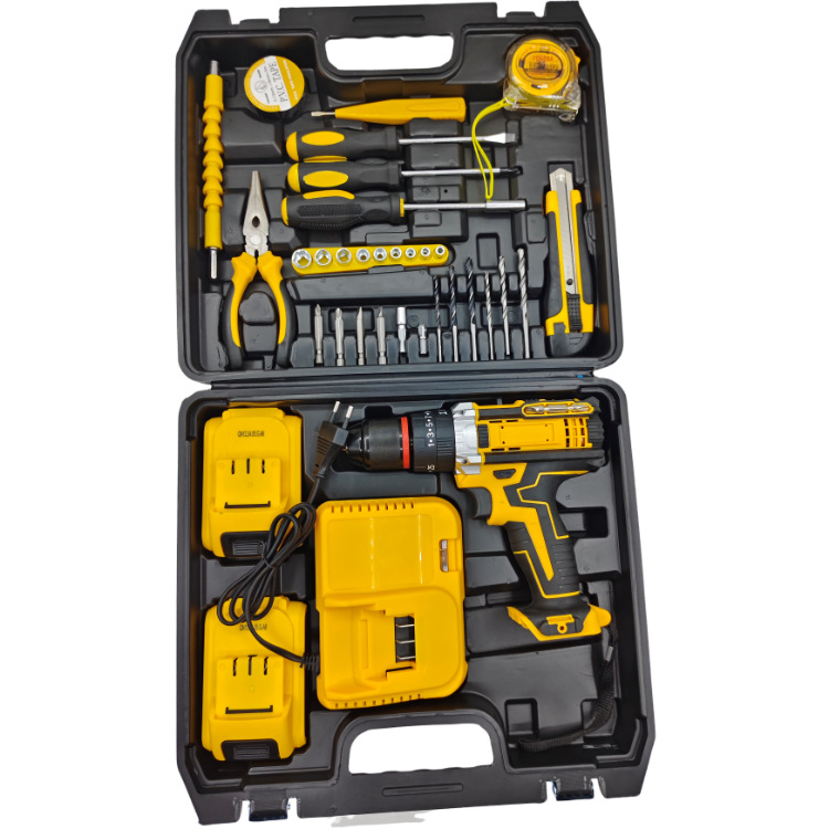 Lithium electric drill, multi-function, two-speed impact drilling