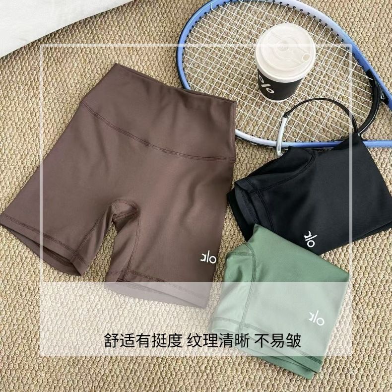 a\o同款夏季提臀高腰瑜伽裤运动健身轻薄紧身骑行裤弹力三分裤女