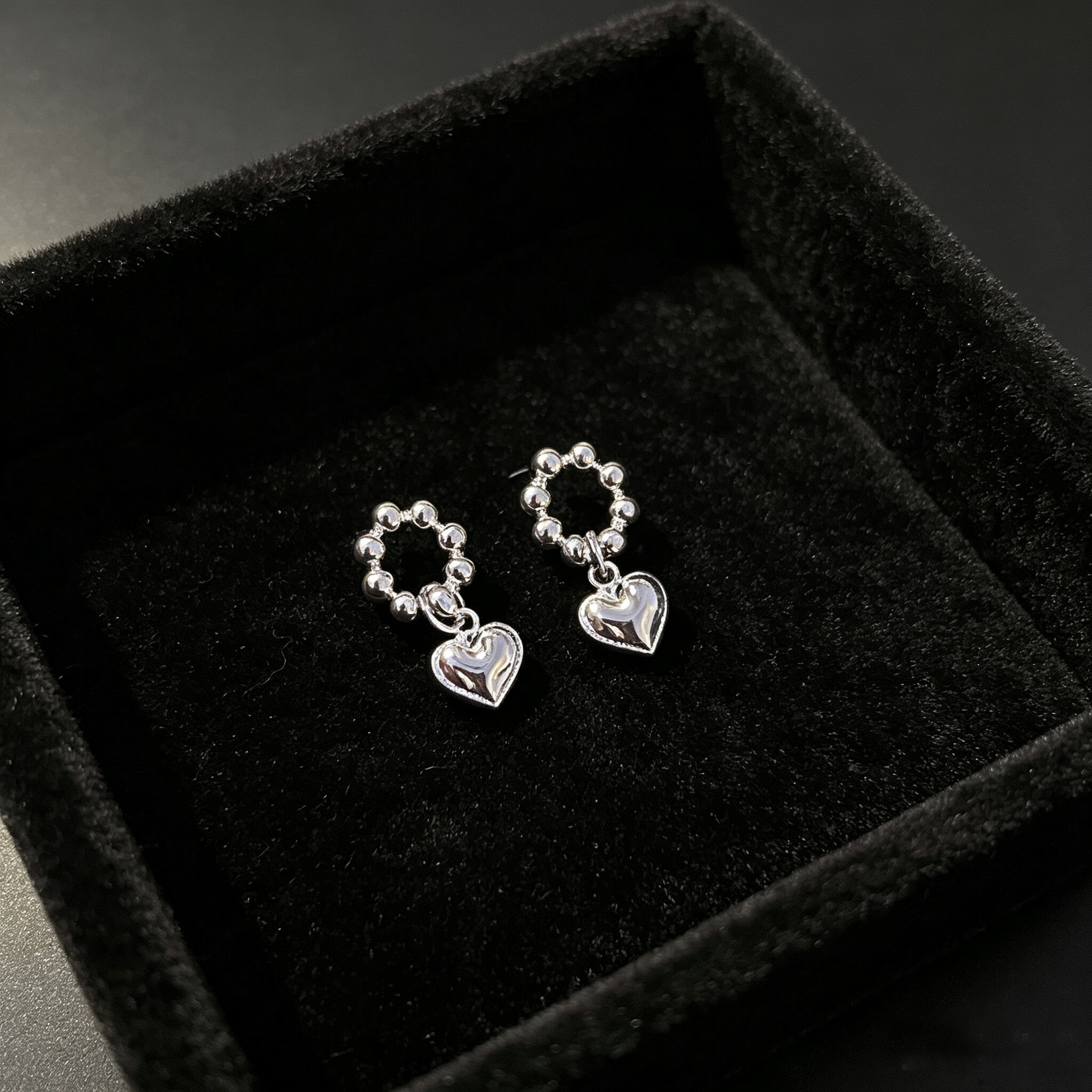 S999 Sterling Silver Zircon Stud Earrings Women