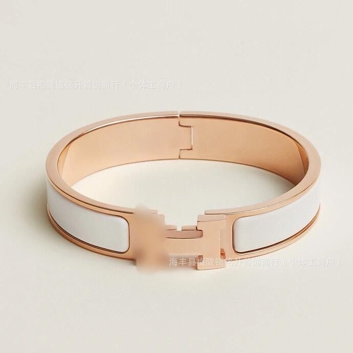 H letter pure silver bracelet, gold plated, couple style