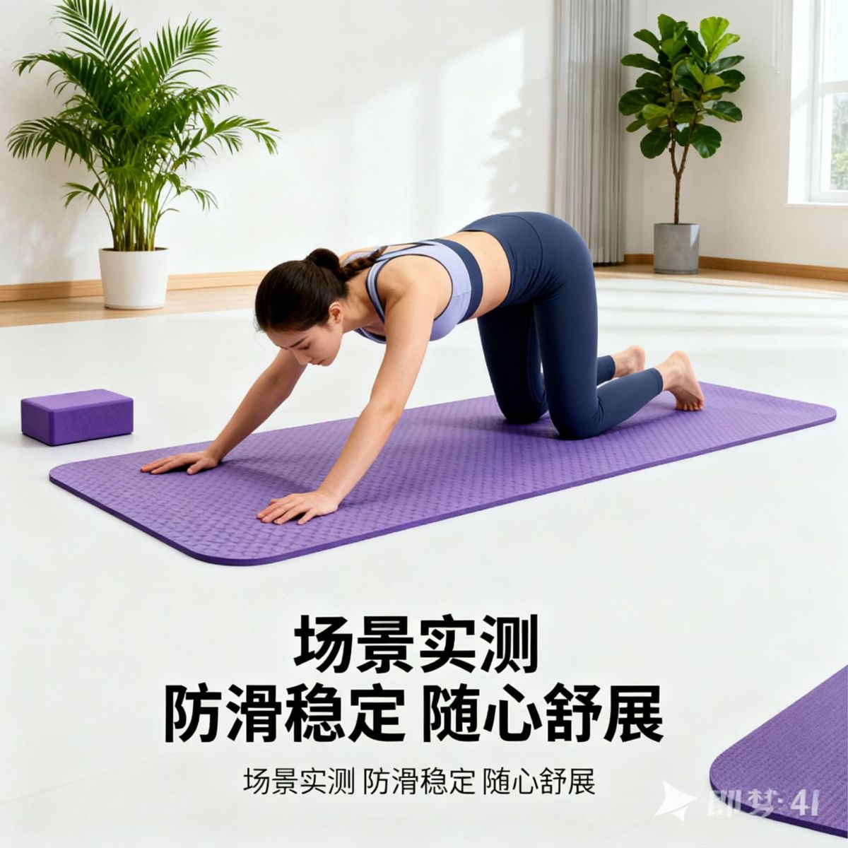 NBR yoga mat 1830x610x10mm, non-slip, slow rebound