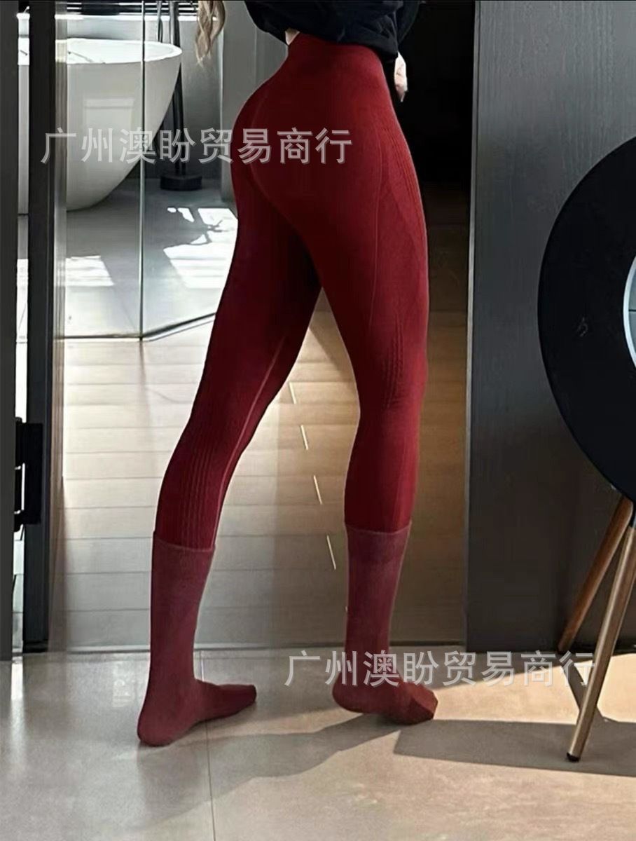 欧美爆款无缝瑜伽裤高弹力紧身翘臀性感打底裤运动紧身衣健身服女