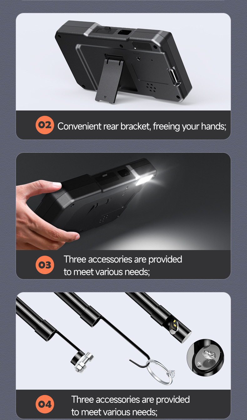 Endoscope 5.5mm, digital, HD camera with display