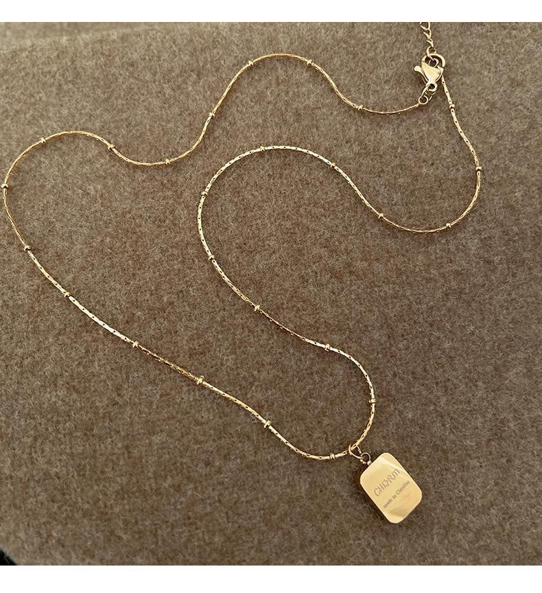 Titanium steel women's necklace, lightweight fade-resistant
