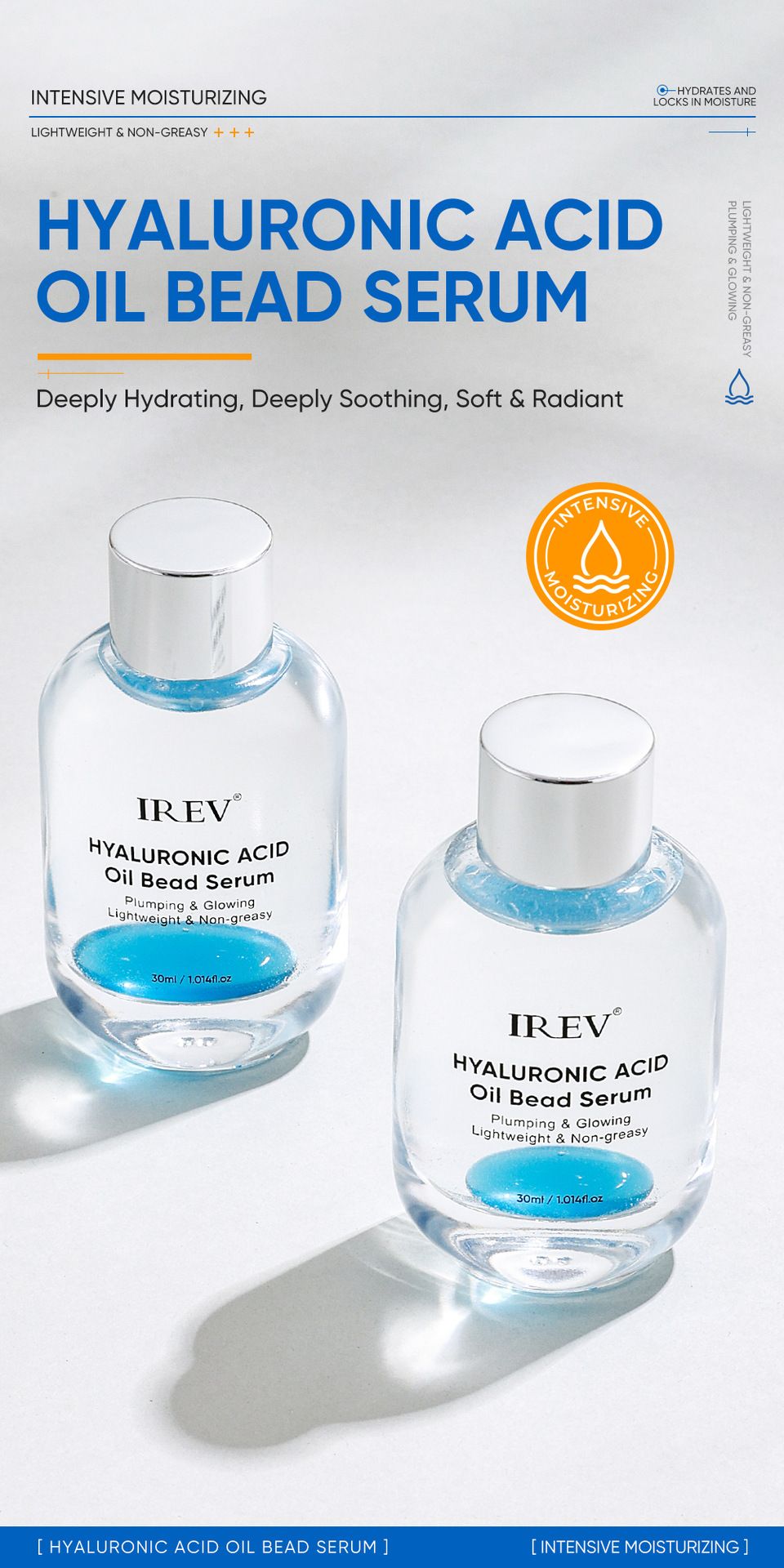 Hyaluronsäure-Öltropfen Serum Barrierenreparatur glättend feuchtigkeitsspendend