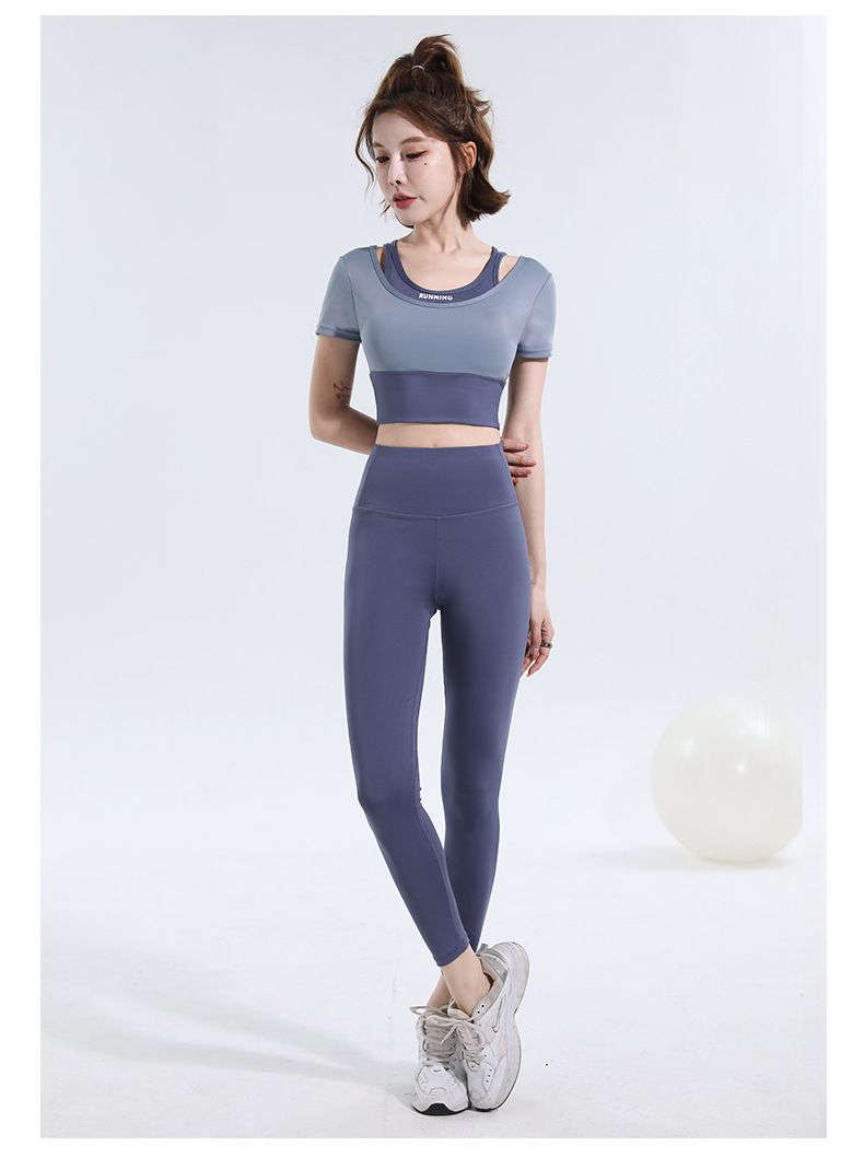 Universal size yoga pants women high waist pilates fitness set