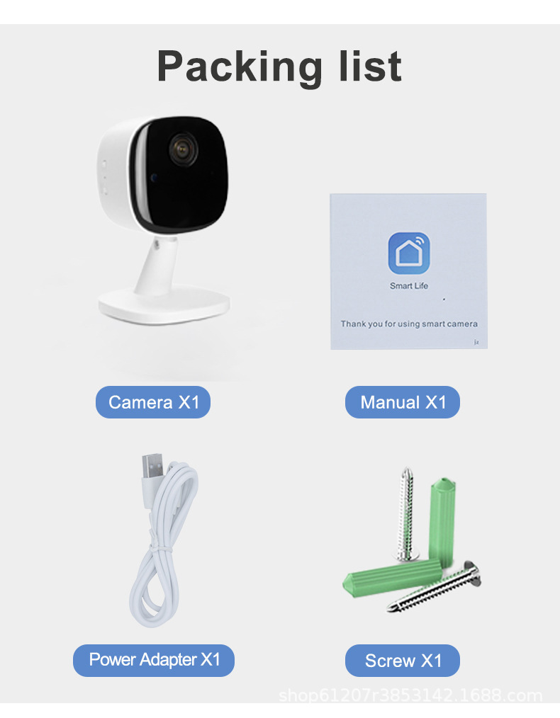 HD WIFI security camera with night vision, indoor use
