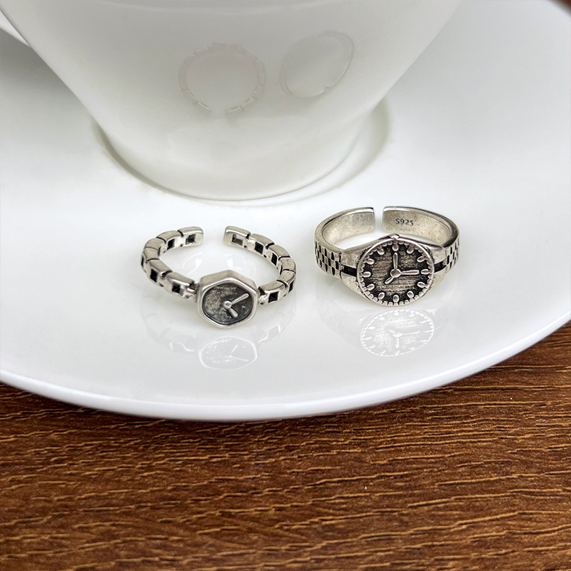925er Silberring Damen, verstellbar offen