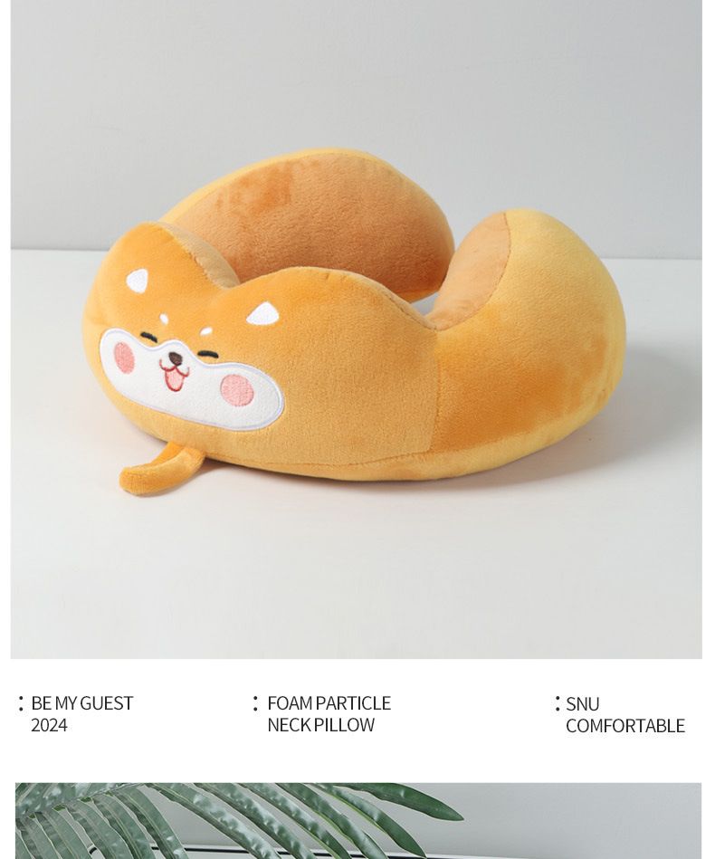 Cartoon PP Cotton U-Shaped Pillow Embroidered