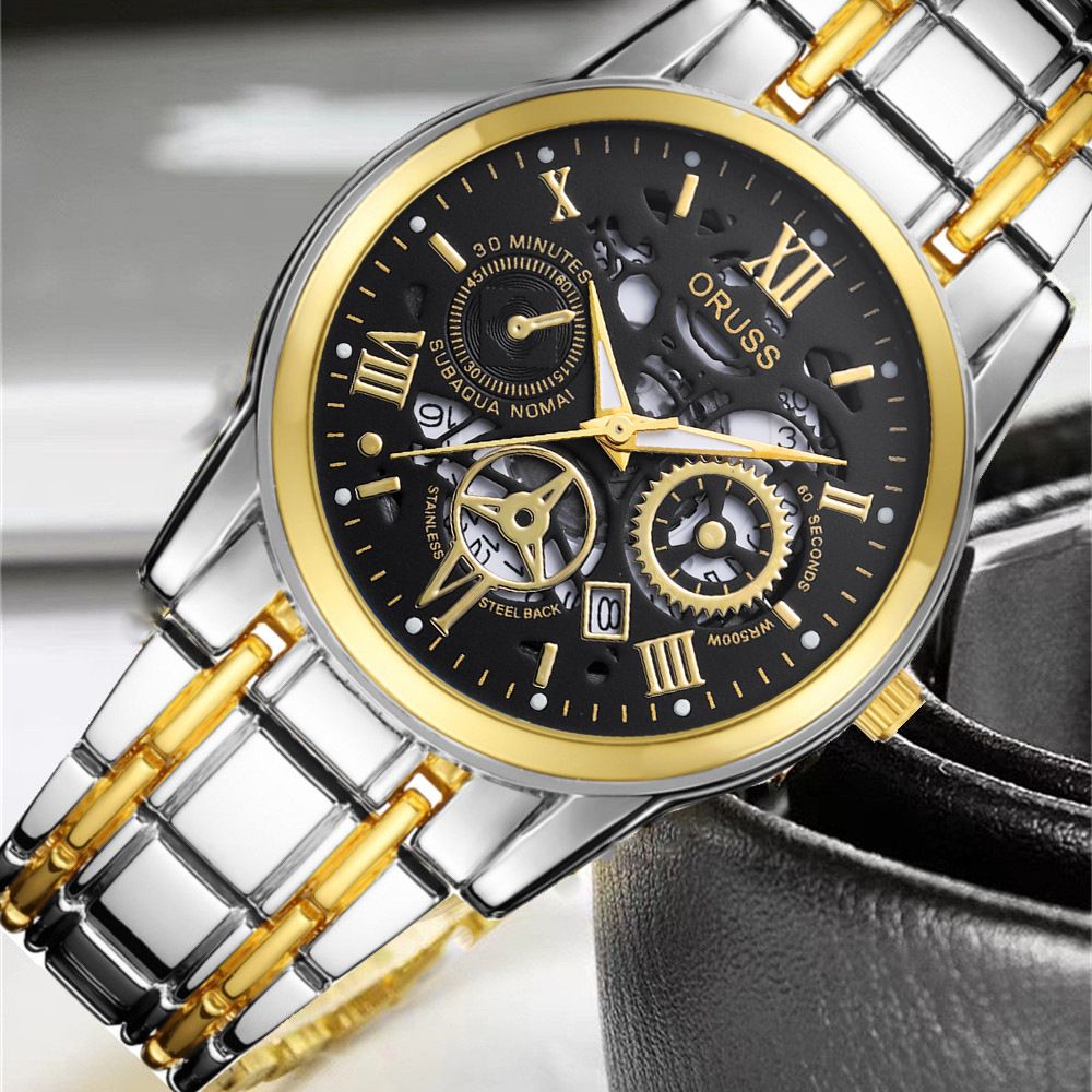 Men's quartz watch, business style, fully automatic